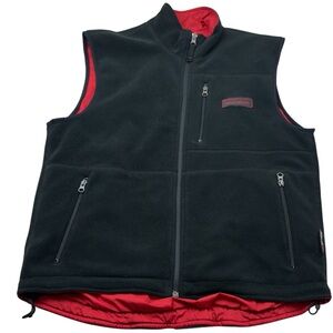 Polo Sport Ralph Lauren Men’s‎ M Red Black Reversible Fleece Vest Polartec